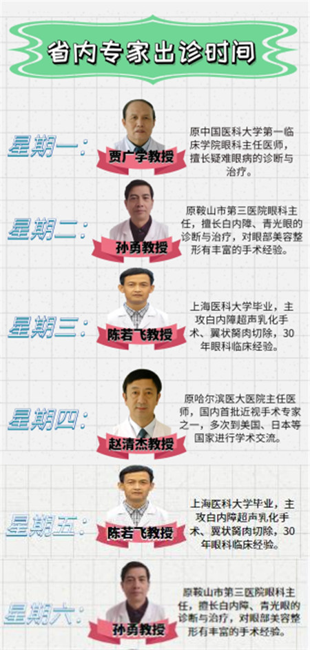 【通知】新調(diào)整 博愛(ài)眼科專家出診時(shí)間表！(圖1)